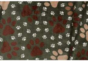 Wellness Fleece Stof Hondenpoten - Groen - Bruin