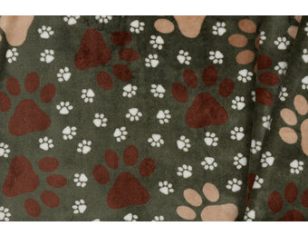 Wellness Fleece Stof Hondenpoten - Groen - Bruin