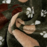 Wellness Fleece Stof Hondenpoten - Groen - Bruin