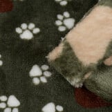 Wellness Fleece Stof Hondenpoten - Groen - Bruin