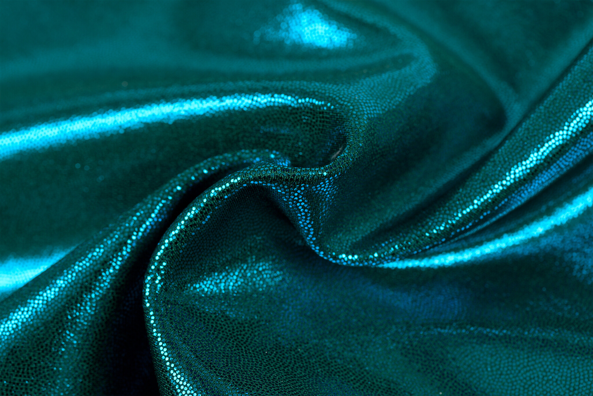 Lycra Mystique foil smaragdgroen