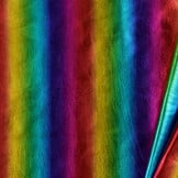 Lamé Stretch Stof Regenboog met Smalle Strepen