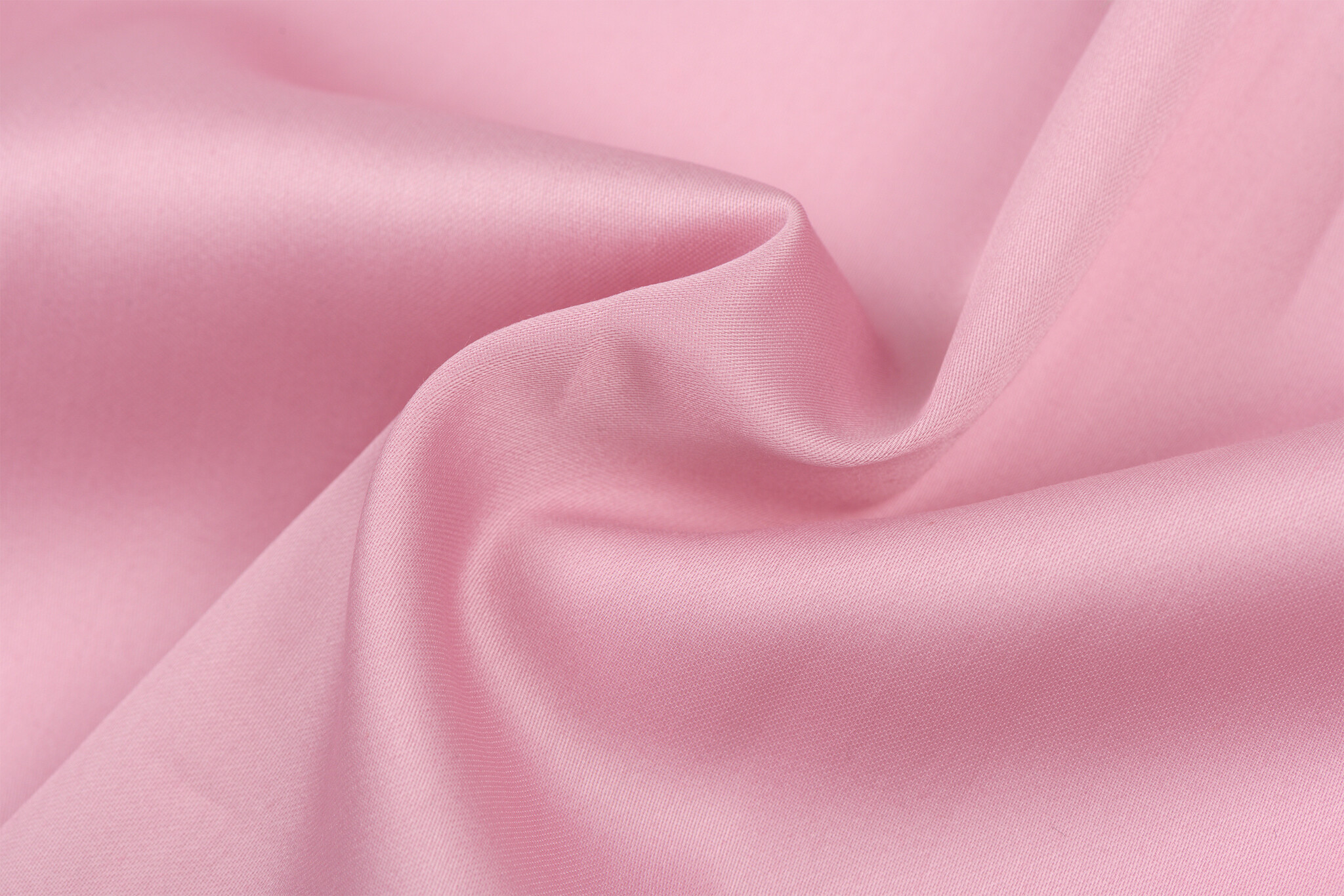 Katoen Satijn Stof - Licht Roze