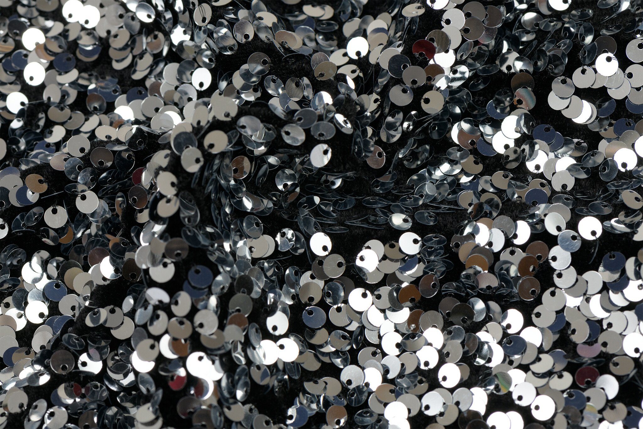 Pailletten stof zilver