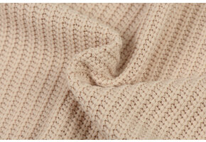 Gebreide stof, Big Knit Cable Light Beige