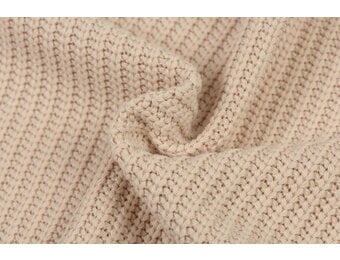 Gebreide stof, Big Knit Cable Light Beige