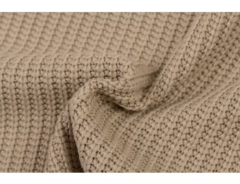 Gebreide stof, Big Knit Cable Donker Beige