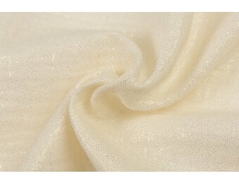 Double gauze katoen glitter ecru