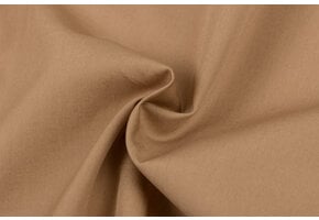 Katoen Poplin Stof Gemerceriseerd Cacao