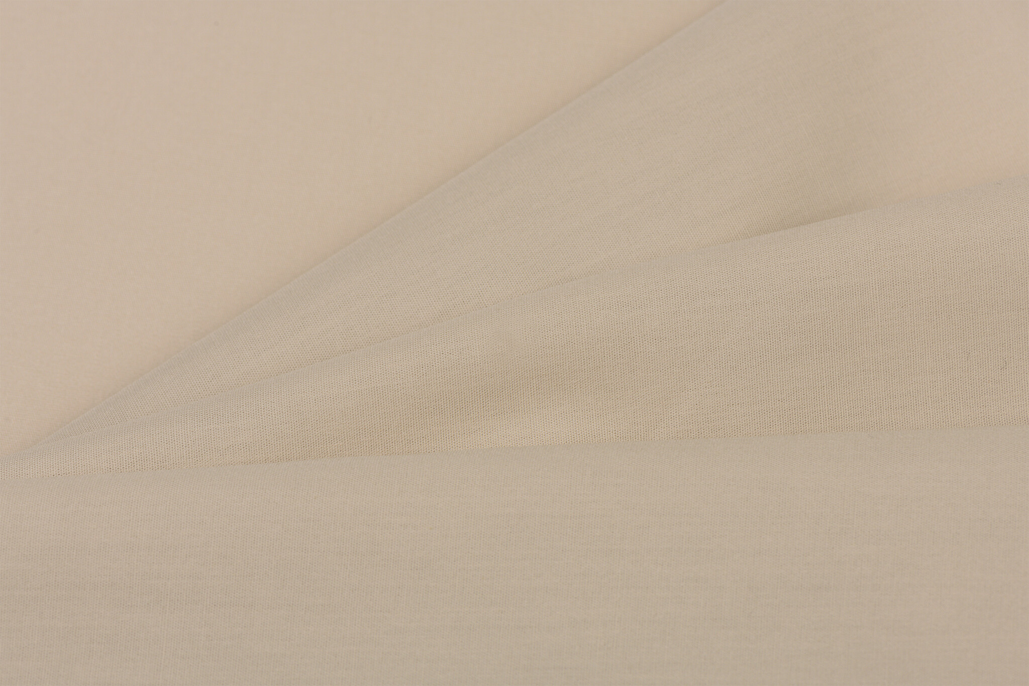 Gemerceriseerde Katoen Poplin Stof Licht Beige