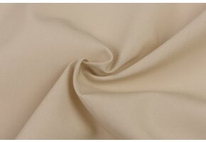 Katoen Poplin Stof Gemerceriseerd Licht Beige
