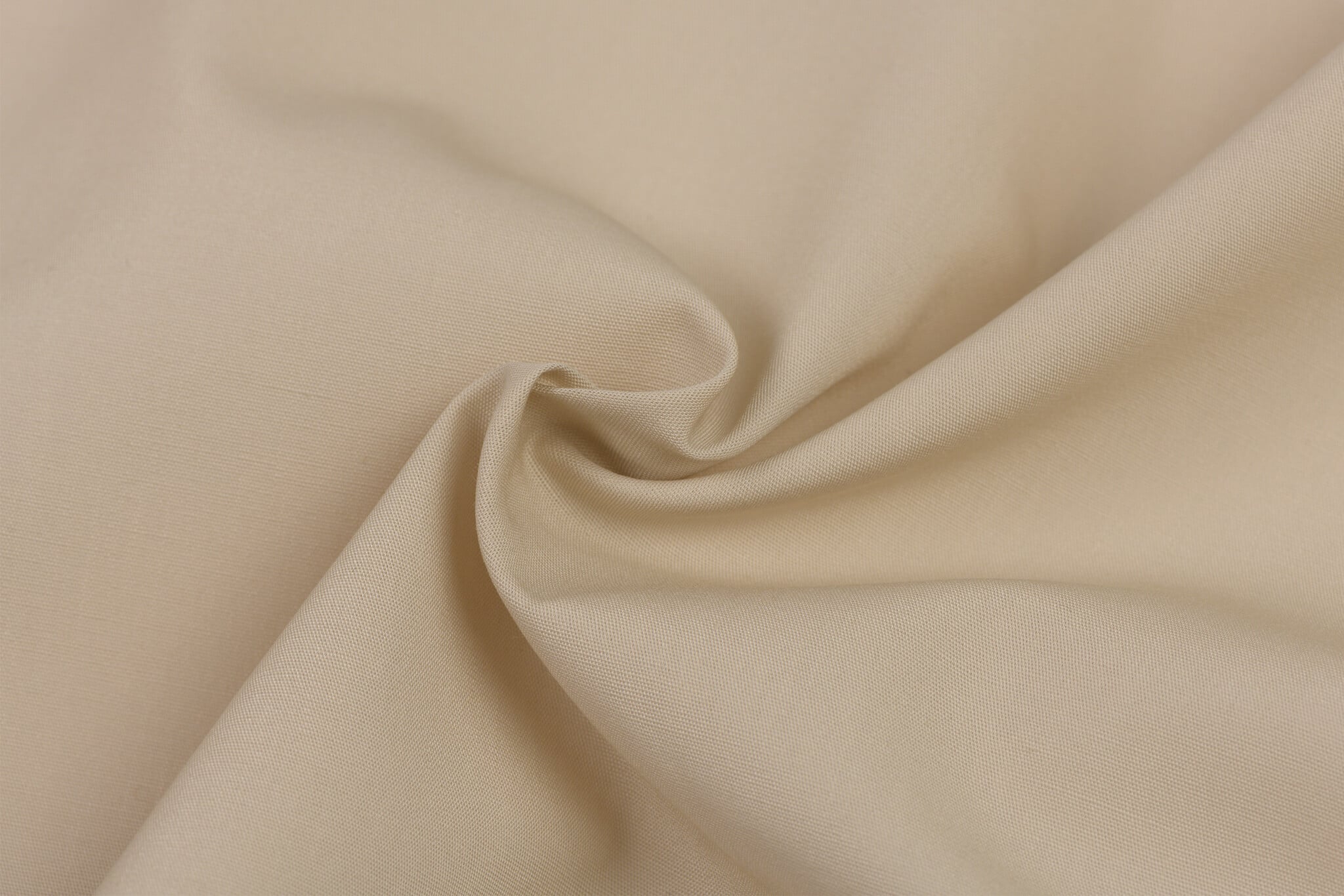 Gemerceriseerde Katoen Poplin Stof Licht Beige