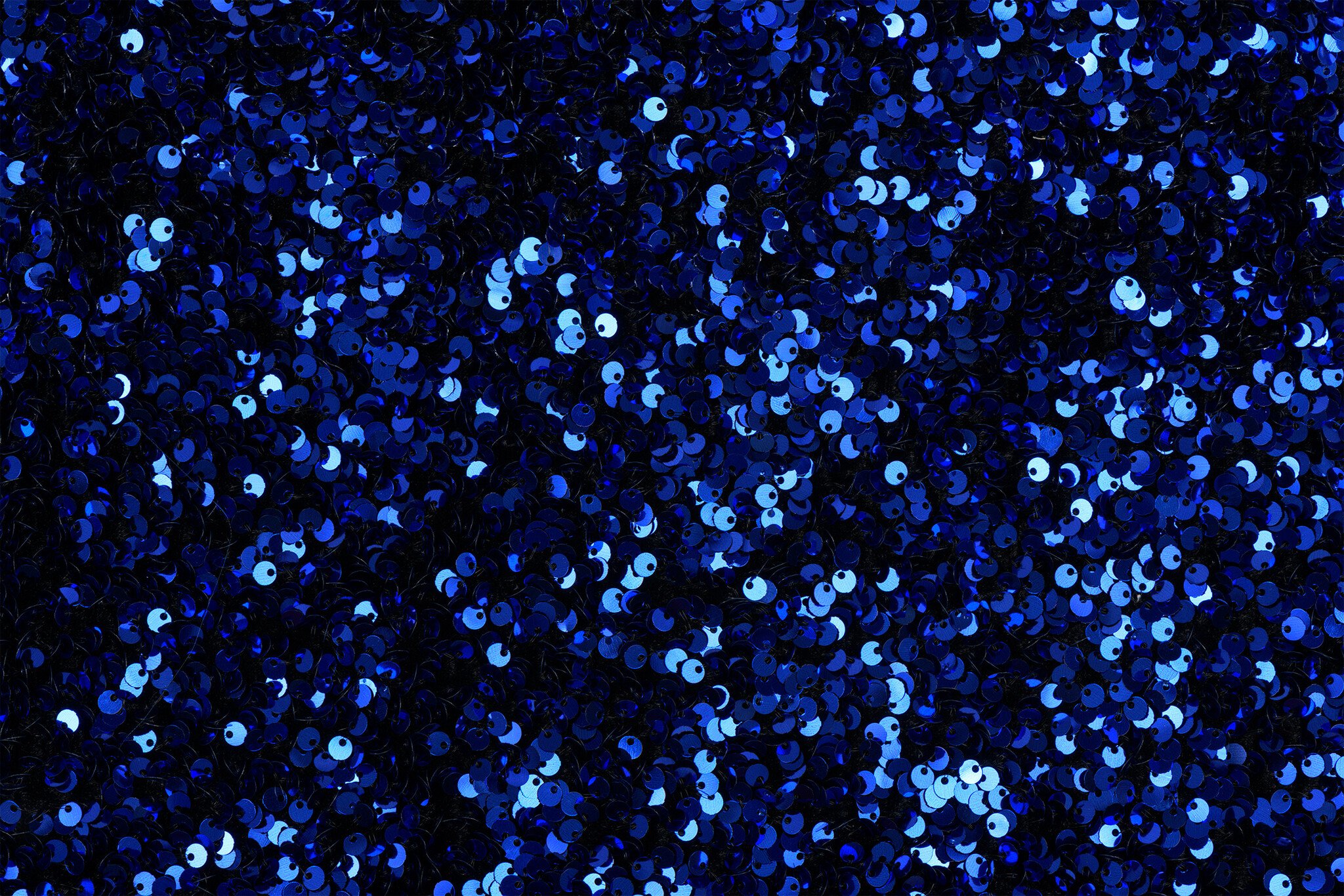 Pailletten stof blauw