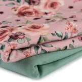 Jersey Katoen Stof Digitale Print - Romantische Rozen