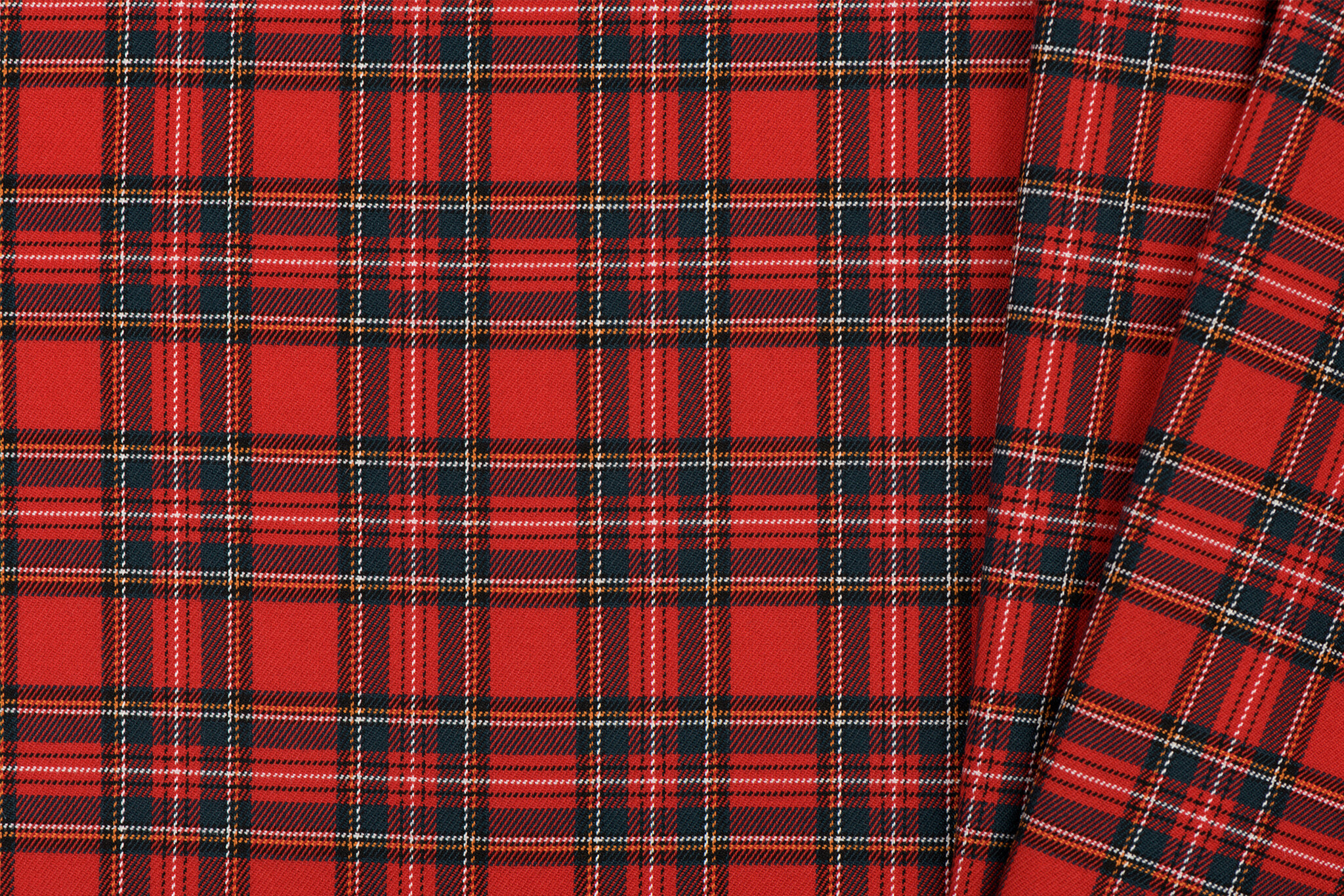 Schotse Ruit Stof Stretch Klein Red Stuwart