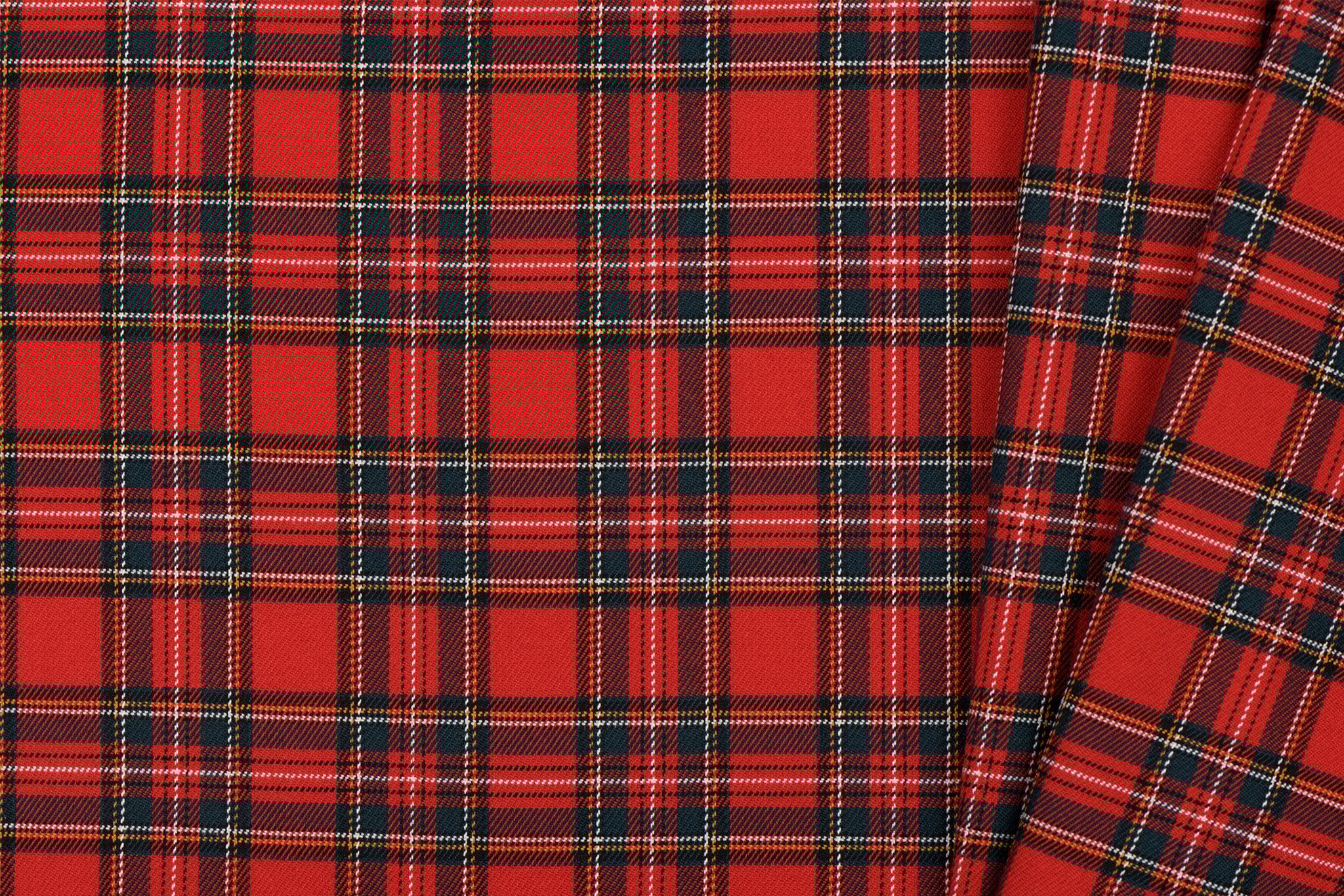 Schotse Ruit Stof Stretch Klein Red Stuwart