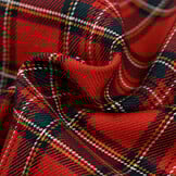 Schotse Ruit Stof Stretch Klein Red Stuwart
