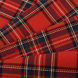 Schotse Ruit Stof Stretch Klein Red Stuwart