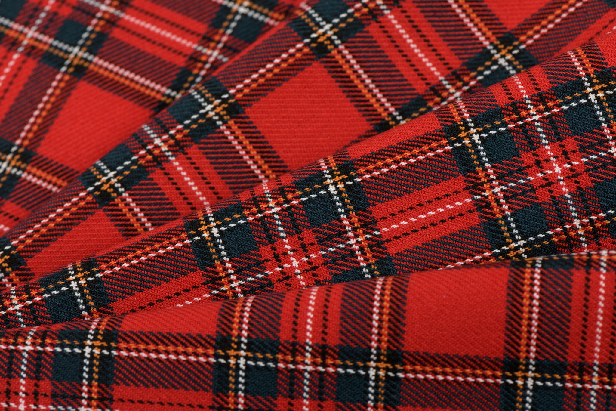 Schotse Ruit Stof Stretch Klein Red Stuwart