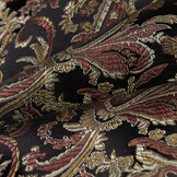 Brokaat Stof Royal Paisley Zwart