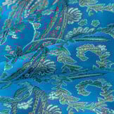 Brokaat Stof Royal Paisley Turquoise