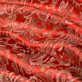 Brokaat Stof Royal Paisley Rood