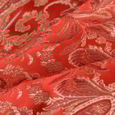 Brokaat Stof Royal Paisley Rood