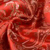 Brokaat Stof Royal Paisley Rood