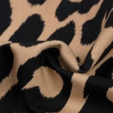 French Terry Stof Panterprint Lichtbruin