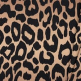 French Terry Stof Panterprint Lichtbruin