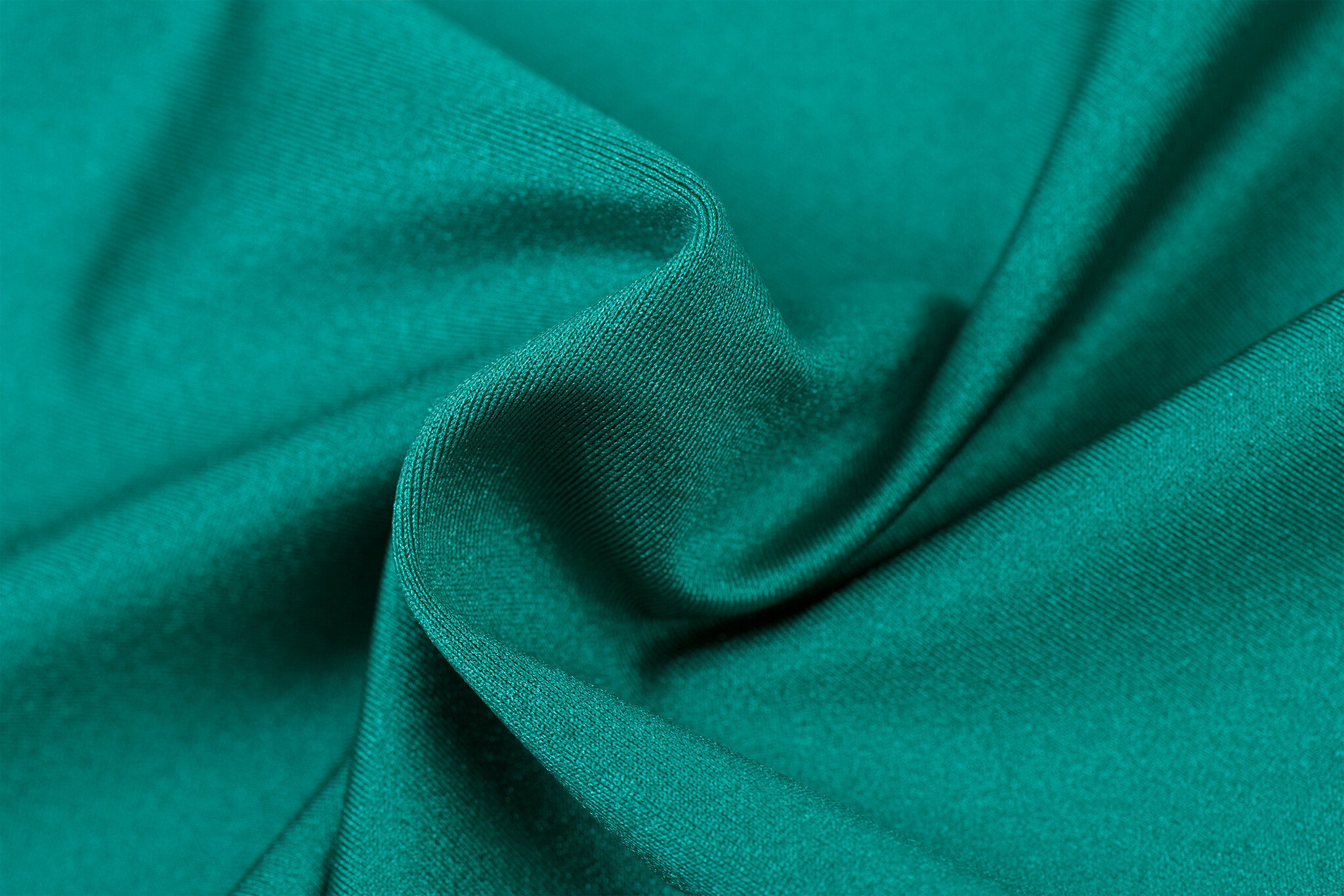 Lycra Stof (Glanzend) Smaragdgroen