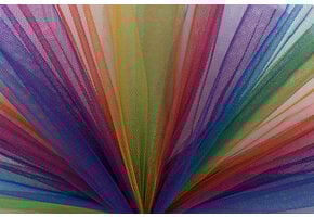 Regenboog Tule Stof Multicolor - 01