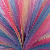Regenboog Tule Stof Multicolor - 02