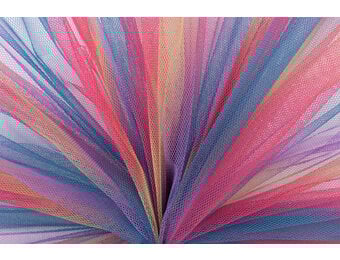 Regenboog Tule Stof Multicolor - 02