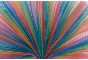 Regenboog Tule Stof Multicolor - 03