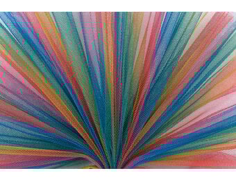 Regenboog Tule Stof Multicolor - 03