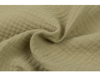 Baby Cotton – Mousseline Stof - Olijf Groen