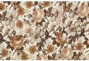 Jersey Katoen Digitale Print - Engelse Tuin Cacao