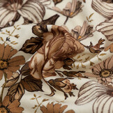 Jersey Katoen Digitale Print - Engelse Tuin Cacao