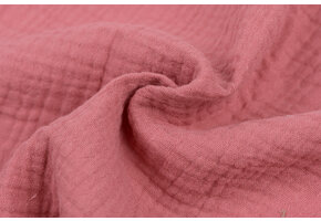 Baby Cotton – Mousseline Stof - Donker Dusty Roze