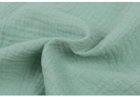 Baby Cotton – Mousseline Stof - Poedergroen