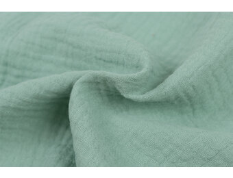 Baby Cotton – Mousseline Stof - Poedergroen