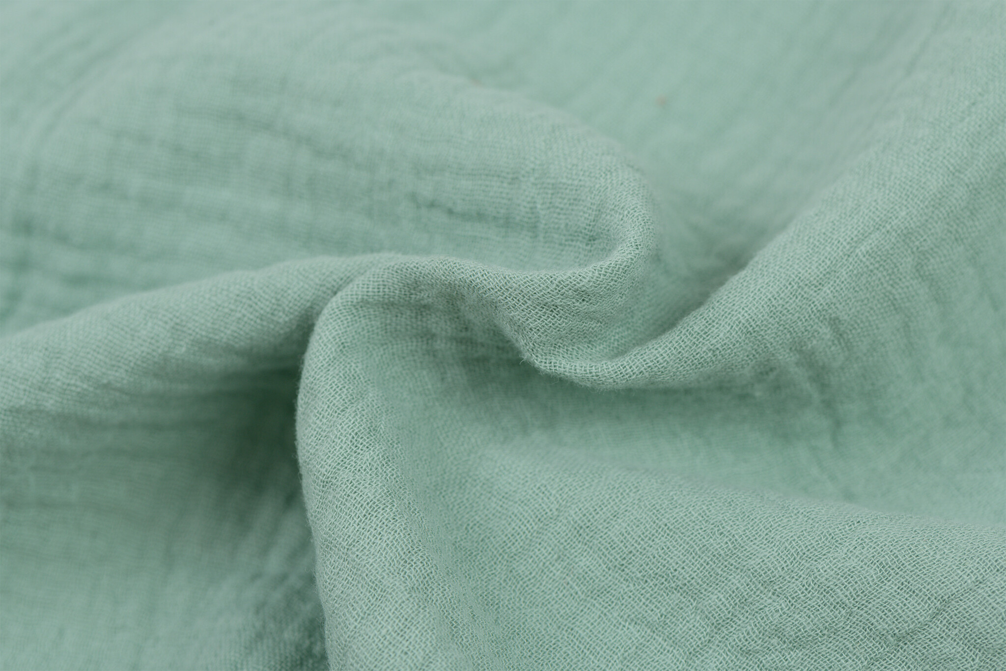Hydrofiel Stof Poedergroen – Zacht, Ademend en Duurzaam
