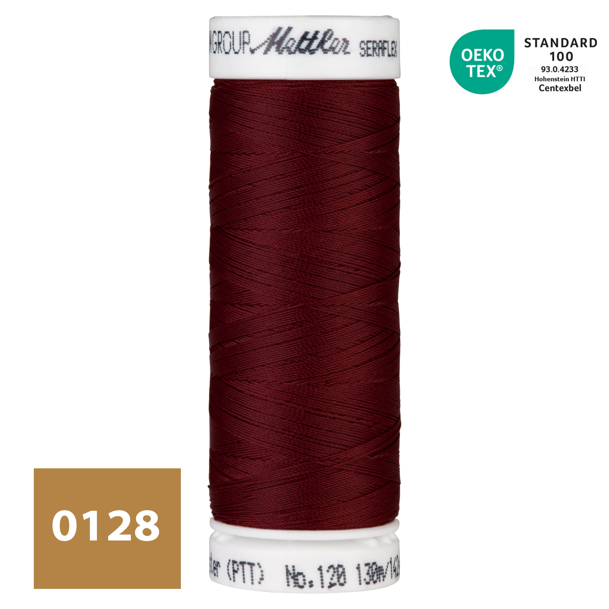 SERAFLEX® Elastisch Naaigaren - Bordeaux Rood (0128)