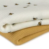 Rib Jersey Stof - Honingbijen