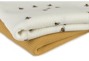 Rib Jersey Stof - Honingbijen