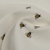 Rib Jersey Stof - Honingbijen