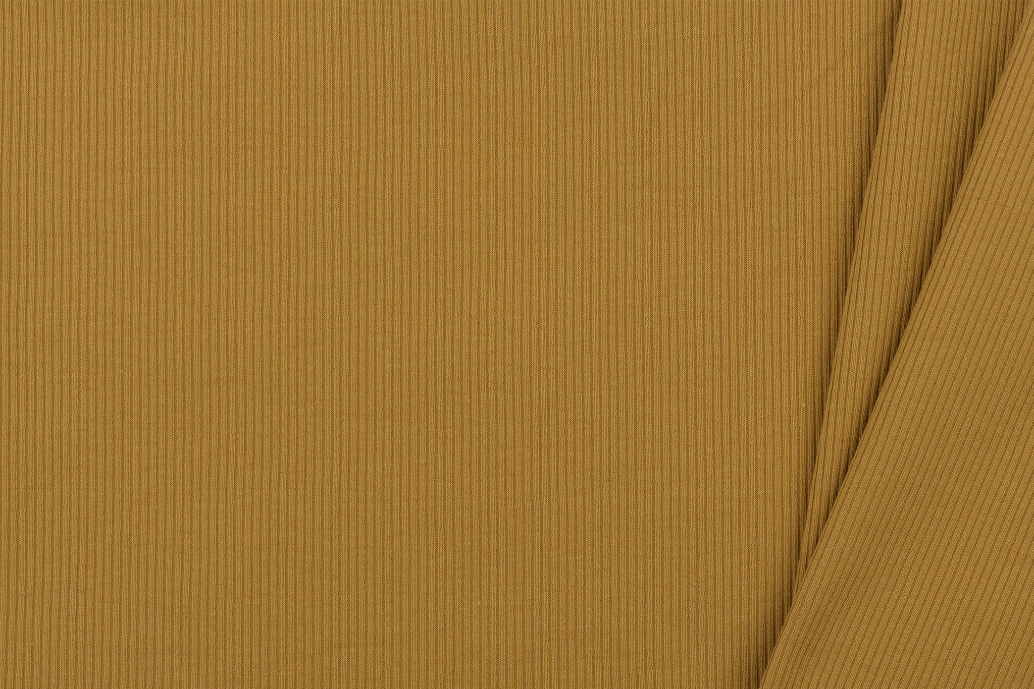 Rib Jersey Stof Mosterd