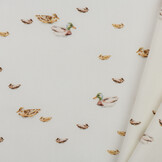 Poplin Katoen Digitale Print - Eenden