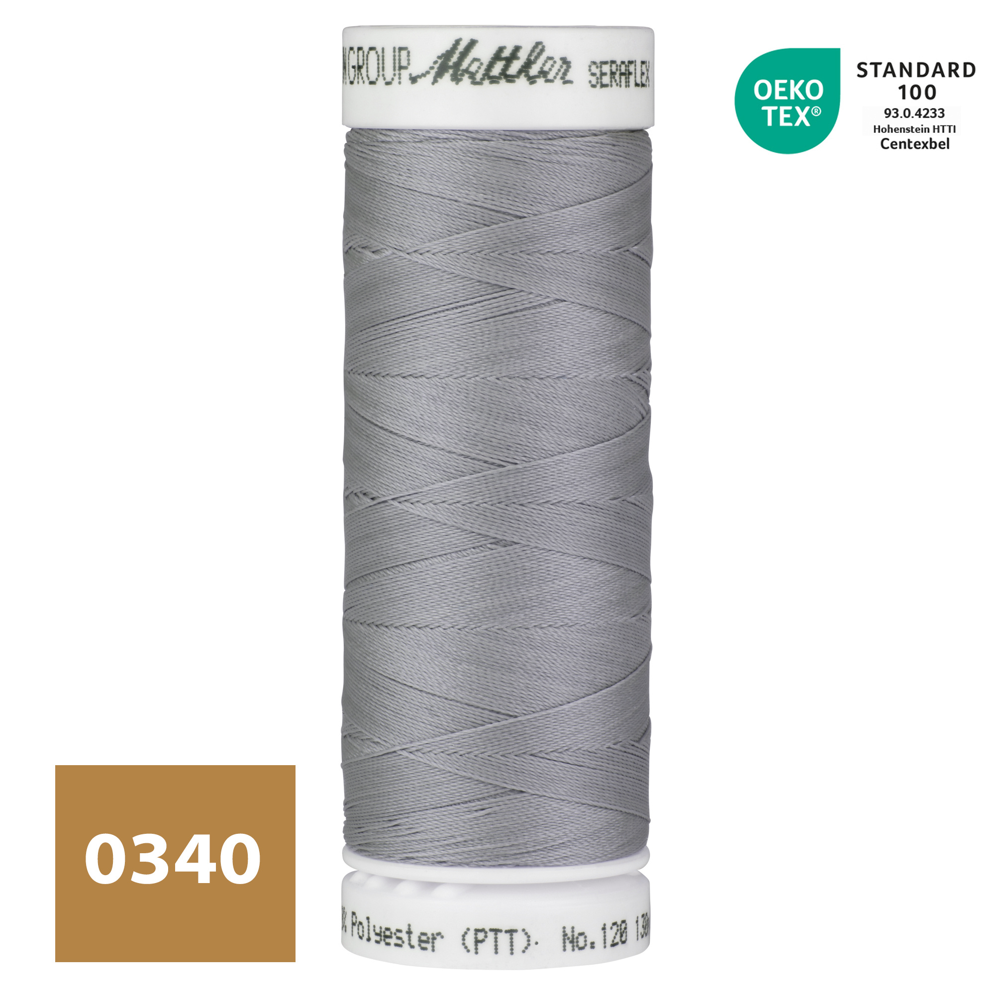 SERAFLEX® Elastisch Naaigaren - Zilvergrijs (0340)